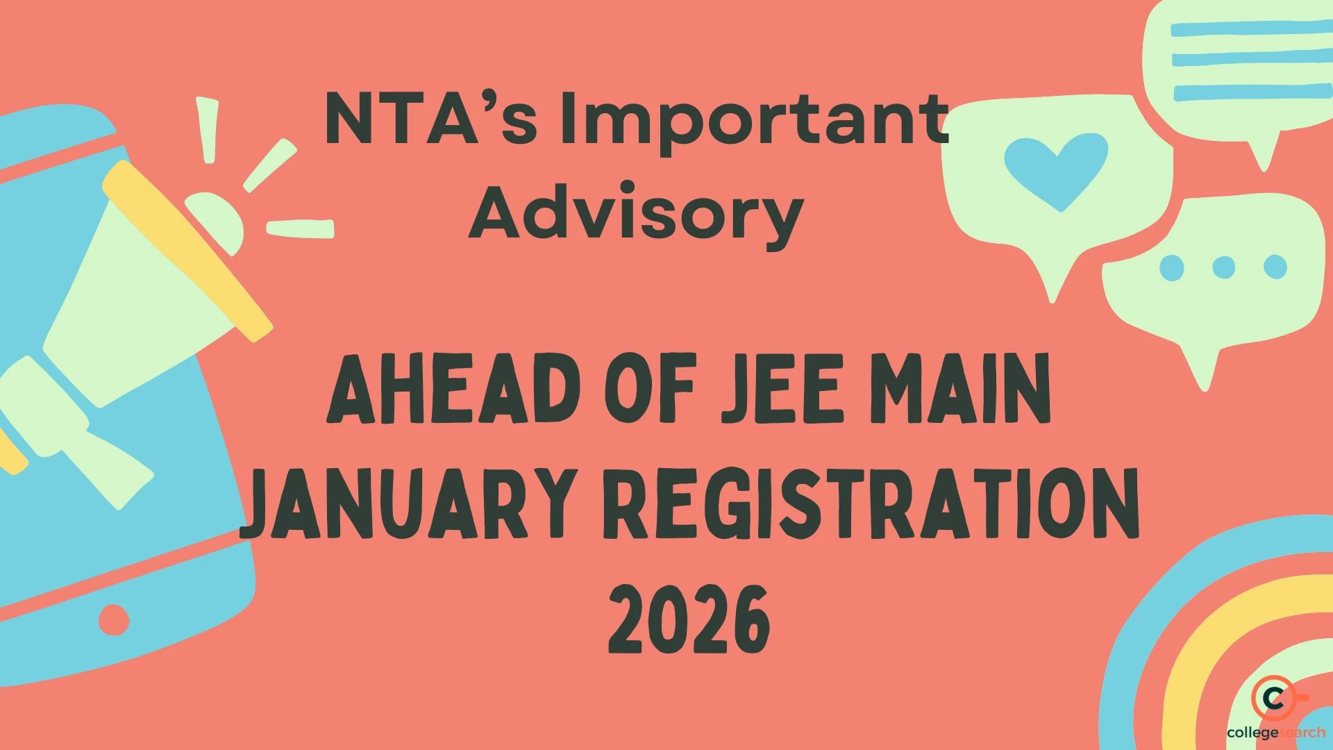 JEE Main 2026 Registration for January Session to begin soon - NTA issues advisory